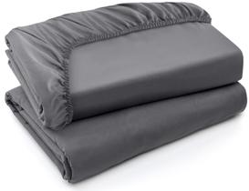 Lençóis com elástico Utopia Bedding Twin XL, pacote com 2 unidades, microfibra macia Lençóis com elástico Utopia Bedding Twin XL, pacote com 2 unidades, microfibra macia