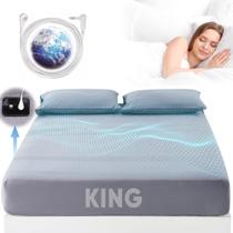 Lençóis de aterramento ZAJAZ King Size 95% algodão orgânico +5% prata Lençóis de aterramento ZAJAZ King Size 95% algodão orgânico +5% prata