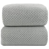 Lençóis de banho YTYC Oversize 100x200cm, microfibra de luxo, cinza, 2 unidades