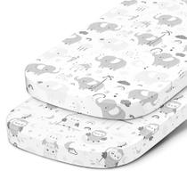 Lençóis de berço Bedside Sleeper Joey + Joan 33x20 polegadas, pacote com 2