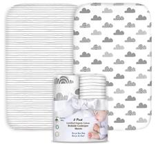 Lençóis de berço Cambria Baby 100% algodão orgânico, pacote com 3 Lençóis de berço Cambria Baby 100% algodão orgânico, pacote com 3