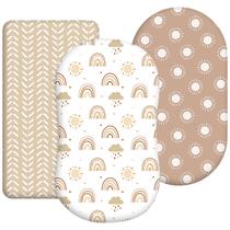 Lençóis de berço CIVARUA KIDS, pacote com 3, 81 x 41 cm, ajuste universal