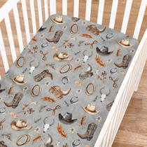 Lençóis de berço Cowboy Life for Boy Girl, berço padrão de 52 x 28 polegadas Lençóis de berço Cowboy Life for Boy Girl, berço padrão de 52 x 28 polegadas