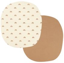 Lençóis de berço de musselina Onacosht 61x53 cm, pacote com 2 unidades de algodão Lençóis de berço de musselina Onacosht 61x53 cm, pacote com 2 unidades de algodão