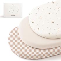 Lençóis de berço elásticos Konssy, pacote com 3, 81 x 41 cm