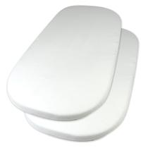 Lençóis de berço HonestBaby, pacote com 2 unidades, algodão orgânico branco