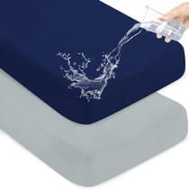 Lençóis de berço impermeáveis ajustados Magik & Kover 132 x 71 cm, pacote com 2 Lençóis de berço impermeáveis ajustados Magik & Kover 132 x 71 cm, pacote com 2