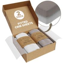 Lençóis de berço KoolerThings Organic Jersey Algodão 132x71 cm x2