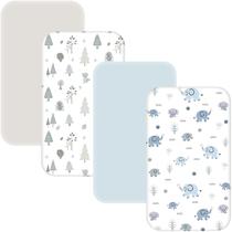 Lençóis de berço NaComoCo, pacote com 4, 35 x 20 cm para Newton, Ezebaby Lençóis de berço NaComoCo, pacote com 4, 35 x 20 cm para Newton, Ezebaby