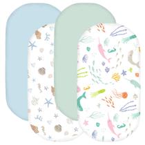 Lençóis de berço, pacote com 4, Little Grape Land, 84x46x10 cm Lençóis de berço, pacote com 4, Little Grape Land, 84x46x10 cm