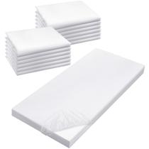 Lençóis de Berço VitalCozy - Microfibra, 48x24cm, Pacote com 12 Unidades (Brancos)