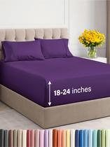 Lençóis de cama CGK Unlimited Extra Deep Pocket King Purple Lençóis de cama CGK Unlimited Extra Deep Pocket King Purple