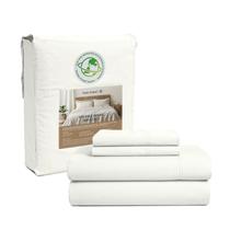 Lençóis de cama LANE LINEN King Size 100% algodão pré-lavado branco