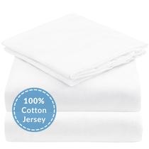Lençóis de cama Mellanni Jersey Cotton 4 peças Queen White
