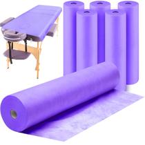 Lençóis de cama não tecidos descartáveis Tudomro 6 Rolls Purple Lençóis de cama não tecidos descartáveis Tudomro 6 Rolls Purple