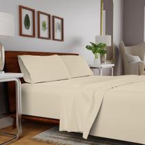 Lençóis de cama SUPREME ELEGANCE Organic 100% algodão Full Ivory