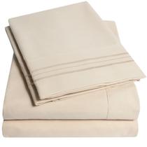 Lençóis de Cama Sweet Home Collection - Queen Size Curto Bege Lençóis de Cama Sweet Home Collection - Queen Size Curto Bege