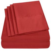 Lençóis de Cama Sweet Home Collection Twin XL Supreme Red 1500