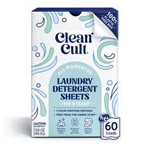 Lençóis de detergente para a roupa Cleancult 60 Loads, sem perfume