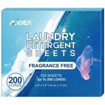 Lençóis de detergente para roupa AIDEA Unscented 100 folhas (200 cargas)