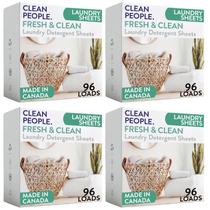 Lençóis de detergente para roupa Clean People 384 Count Fresh Scent