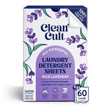 Lençóis de detergente para roupa Cleancult Wild Lavender 60 cargas