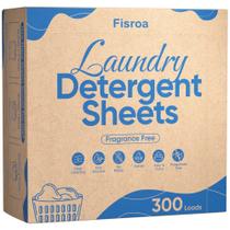 Lençóis de detergente para roupa Fisroa Fragrance Free 300 Loads Lençóis de detergente para roupa Fisroa Fragrance Free 300 Loads