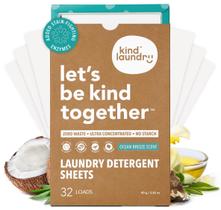 Lençóis de detergente para roupa Kind Laundry 32 Loads Ocean Breeze
