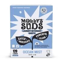Lençóis de detergente para roupa Molly's Suds 120 Loads Ocean Mist