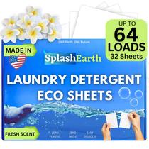 Lençóis de detergente para roupa Splash Earth 64 Loads Fresh Scent