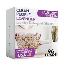 Lençóis de detergente para roupa The Clean People Lavender, pacote 96