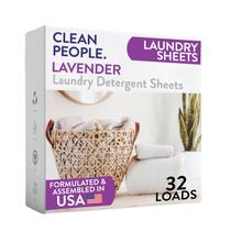 Lençóis de detergente para roupa The Clean People, pacote com 32 Lençóis de detergente para roupa The Clean People, pacote com 32