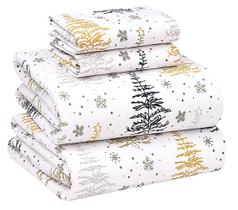 Lençóis de flanela RUVANTI King Size 100% algodão escovado 160GSM Lençóis de flanela RUVANTI King Size 100% algodão escovado 160GSM