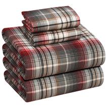 Lençóis de flanela RUVANTI Queen Size 100% algodão escovado duas vezes Lençóis de flanela RUVANTI Queen Size 100% algodão escovado duas vezes
