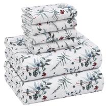 Lençóis de flanela RUVANTI, tamanho completo, 6 peças, 100% algodão, 170 g/m2 Lençóis de flanela RUVANTI, tamanho completo, 6 peças, 100% algodão, 170 g/m2