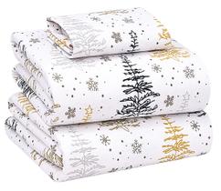 Lençóis de flanela RUVANTI Twin Size 100% algodão escovado duas vezes Lençóis de flanela RUVANTI Twin Size 100% algodão escovado duas vezes