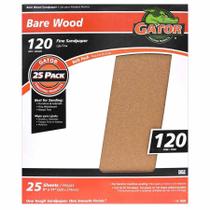 Lençóis de lixa Gator 23x28cm 120 Grit, pacote com 25 unidades de madeira Lençóis de lixa Gator 23x28cm 120 Grit, pacote com 25 unidades de madeira