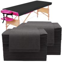 Lençóis de mesa de massagem descartáveis 100 unidades Tvvcalk Black