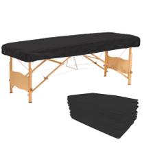Lençóis de mesa de massagem descartáveis, 40 unidades Tvvcalk Black Lençóis de mesa de massagem descartáveis, 40 unidades Tvvcalk Black