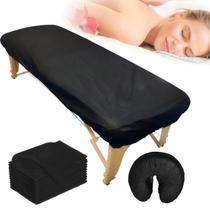 Lençóis de mesa de massagem descartáveis e capas de encosto de cabeça