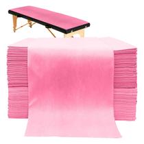 Lençóis Descartáveis para Mesa de Massagem YEEOZOE - Pacote com 100 Unidades (Rosa)