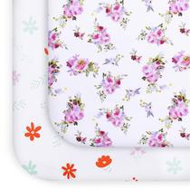 Lençóis Pack and Play Moonsea Red Floral para Graco Pack and Play