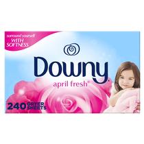 Lençóis para secar roupa e amaciante de roupas Downy Laundry April Fresh 240ct Lençóis para secar roupa e amaciante de roupas Downy Laundry April Fresh 240ct