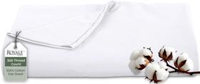Lençóis planos Royale 300TC 100% algodão Queen White