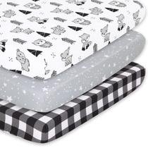 Lençóis Playard com elástico The Peanutshell Woodland, pacote com 3 Lençóis Playard com elástico The Peanutshell Woodland, pacote com 3