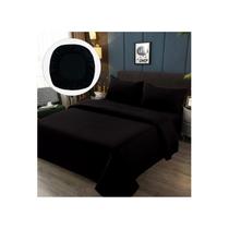 Lençóis Premium 100% algodão de 2 lugares (Queen) - pretos