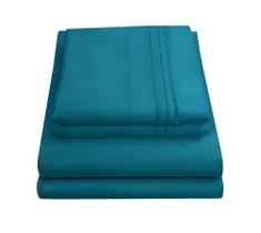Lençóis Queen Sweet Home Collection Supreme - Cor Teal Lençóis Queen Sweet Home Collection Supreme - Cor Teal