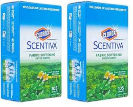 Lençóis secadores Clorox Scentiva Fabric Softening 105 unidades