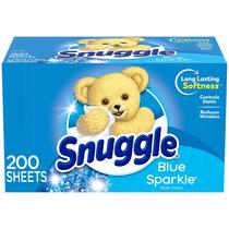 Lençóis Secadores Snuggle Amaciante Blue Sparkle - Pacote com 200 Unidades
