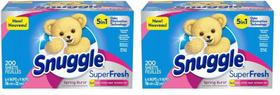 Lençóis secadores Snuggle Plus SuperFresh Spring Burst 200 ct x2 Lençóis secadores Snuggle Plus SuperFresh Spring Burst 200 ct x2